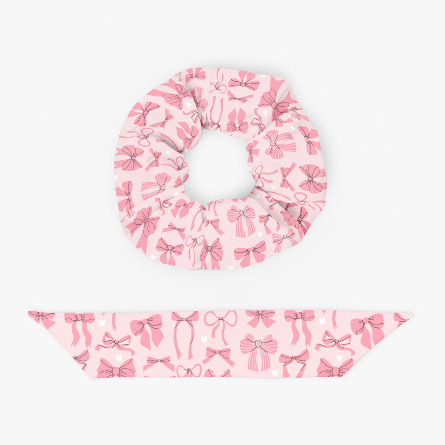 Pink Bow Scrunchie