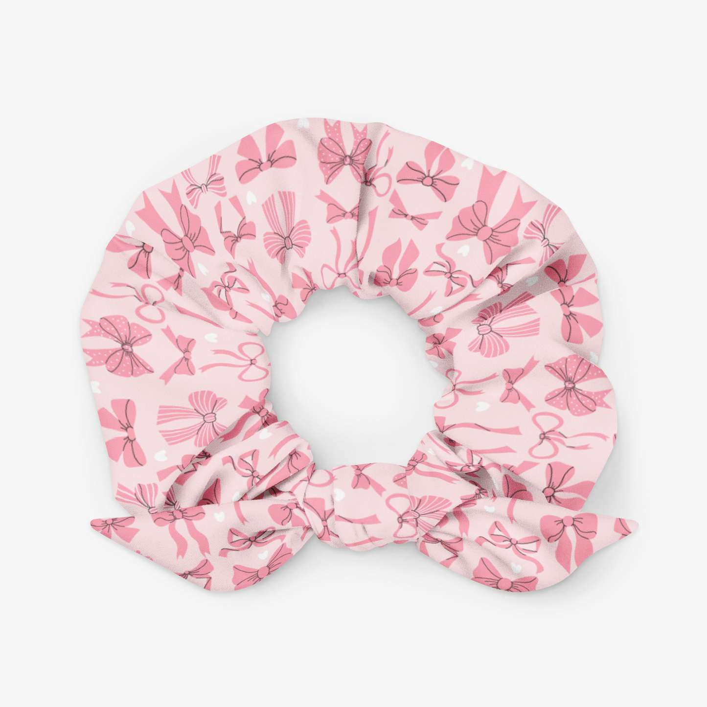 Pink Bow Scrunchie