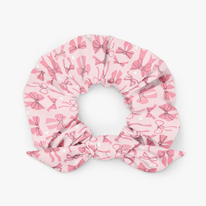 Pink Bow Scrunchie