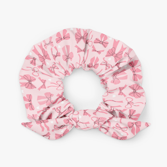 Pink Bow Scrunchie