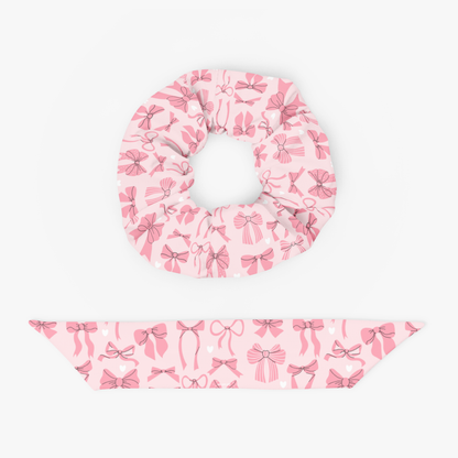 Pink Bow Scrunchie