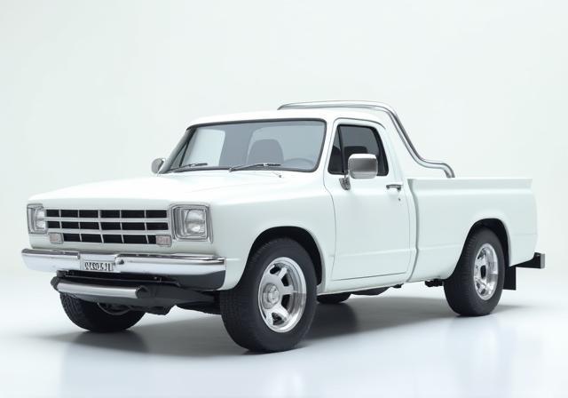 After: sparkling white ute
